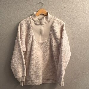 Aerie Sherpa Quarter Zip Sweatshirt Women’s size Medium
